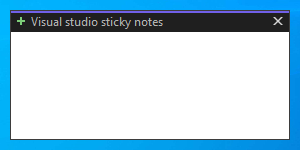 Visual studio sticky notes
